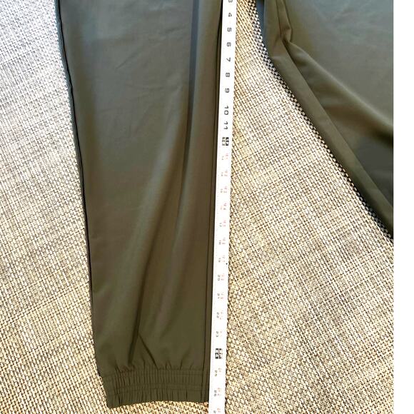 ATHLETA Metropolis Jogger Pants Primatwill Olive Satin Piping Pockets NWOT sz 14 - Picture 7 of 11